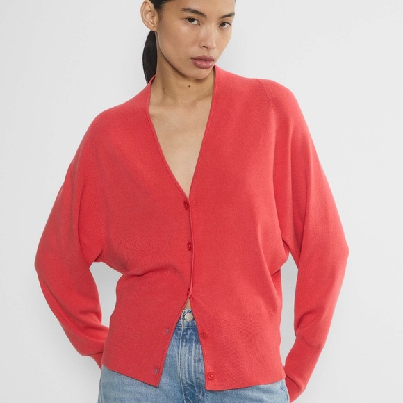 Babaton Aritzia Clerical Cardigan size XS Cherry Red - Picture 4 of 5